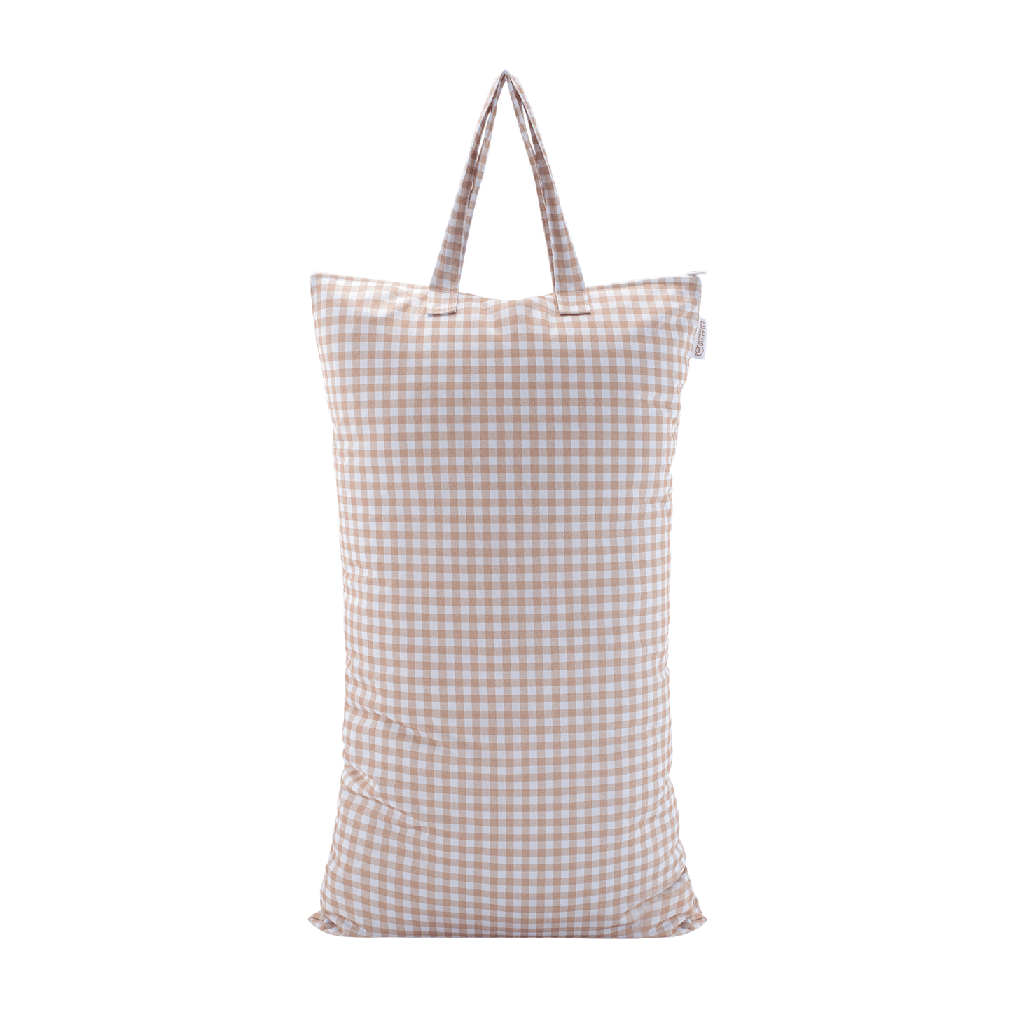 Modern Cloth Nappies - XL Wet Bag - Reusable Cloth Nappy Pail - Gingham Taupe